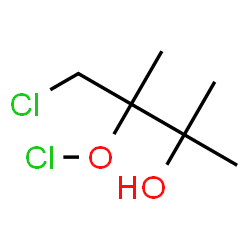 ChemSpider 2D Image | 1-Chloro-3-hydroxy-2,3-dimethyl-2-butanyl hypochlorite | C6H12Cl2O2