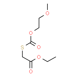 ChemSpider 2D Image | Ethyl {[(2-methoxyethoxy)carbonyl]sulfanyl}acetate | C8H14O5S