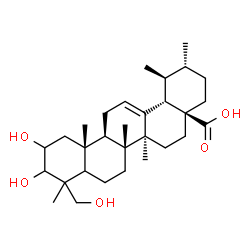 ChemSpider 2D Image | (5xi)-2,3,23-Trihydroxyurs-12-en-28-oic acid | C30H48O5