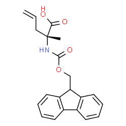 ChemSpider 2D Image | (2R)-2-{[(9H-Fluoren-9-ylmethoxy)carbonyl]amino}-2-methyl-4-pentenoic acid | C21H21NO4