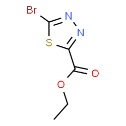 ChemSpider 2D Image | Ethyl 5-bromo-1,3,4-thiadiazole-2-carboxylate | C5H5BrN2O2S