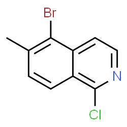 ChemSpider 2D Image | 5-Bromo-1-chloro-6-methylisoquinoline | C10H7BrClN