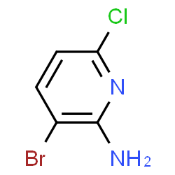 ChemSpider 2D Image | 3-Bromo-6-chloro-2-pyridinamine | C5H4BrClN2