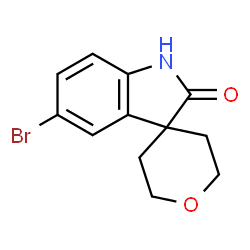 ChemSpider 2D Image | 5-bromo-2',3',5',6'-tetrahydrospiro[indoline-3,4'-pyran]-2-one | C12H12BrNO2