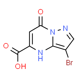 ChemSpider 2D Image | 3-Bromo-7-oxo-4,7-dihydropyrazolo[1,5-a]pyrimidine-5-carboxylic acid | C7H4BrN3O3
