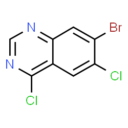 ChemSpider 2D Image | 7-Bromo-4,6-dichloroquinazoline | C8H3BrCl2N2