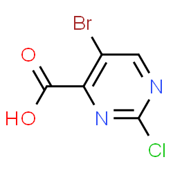 ChemSpider 2D Image | 5-Bromo-2-chloro-4-pyrimidinecarboxylic acid | C5H2BrClN2O2