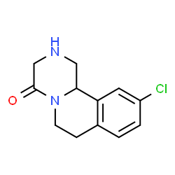 ChemSpider 2D Image | 10-Chloro-1,2,3,6,7,11b-hexahydro-4H-pyrazino[2,1-a]isoquinolin-4-one | C12H13ClN2O
