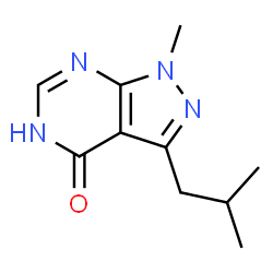 ChemSpider 2D Image | 3-Isobutyl-1-methyl-1,5-dihydro-4H-pyrazolo[3,4-d]pyrimidin-4-one | C10H14N4O