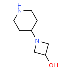 ChemSpider 2D Image | 1-(4-Piperidinyl)-3-azetidinol | C8H16N2O