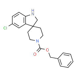 ChemSpider 2D Image | benzyl 5-chlorospiro[indoline-3,4'-piperidine]-1'-carboxylate | C20H21ClN2O2