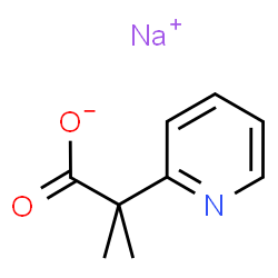 ChemSpider 2D Image | Sodium 2-methyl-2-(2-pyridinyl)propanoate | C9H10NNaO2