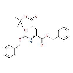 ChemSpider 2D Image | 1-Benzyl 5-tert-butyl N-[(benzyloxy)carbonyl]-L-glutamate | C24H29NO6