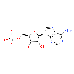 ChemSpider 2D Image | 5'-O-(Hydroxyphosphinato)adenosine | C10H13N5O7P