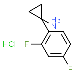 ChemSpider 2D Image | 1-(2,4-Difluorophenyl)cyclopropanamine hydrochloride (1:1) | C9H10ClF2N
