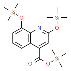 ChemSpider 2D Image | Trimethylsilyl 2,8-bis[(trimethylsilyl)oxy]-4-quinolinecarboxylate | C19H31NO4Si3