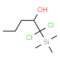 ChemSpider 2D Image | 1,1-Dichloro-1-(trimethylsilyl)-2-pentanol | C8H18Cl2OSi