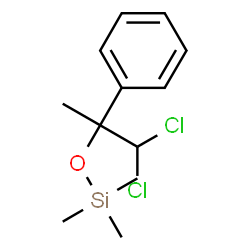 ChemSpider 2D Image | [(1,1-Dichloro-2-phenyl-2-propanyl)oxy](trimethyl)silane | C12H18Cl2OSi