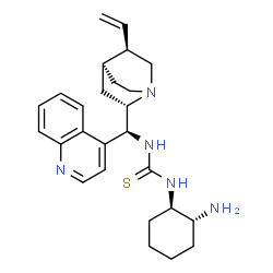 ChemSpider 2D Image | 1-[(1R,2R)-2-Aminocyclohexyl]-3-[(8alpha,9S)-cinchonan-9-yl]thiourea | C26H35N5S