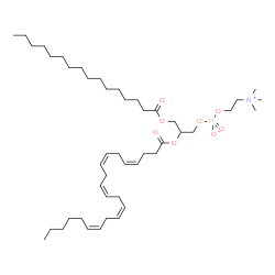 ChemSpider 2D Image | 2-[(4Z,7Z,10Z,13Z,16Z)-4,7,10,13,16-Docosapentaenoyloxy]-3-(palmitoyloxy)propyl 2-(trimethylammonio)ethyl phosphate | C46H82NO8P
