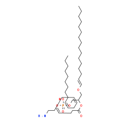 ChemSpider 2D Image | (15E)-25-Amino-22-hydroxy-22-oxido-17,21,23-trioxa-22lambda~5~-phosphapentacos-15-en-19-yl (4Z,7Z,10Z)-4,7,10-icosatrienoate | C41H76NO7P