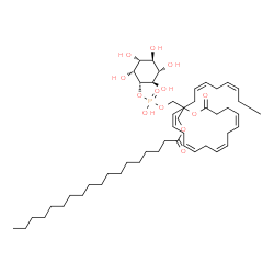 ChemSpider 2D Image | 1-[(Hydroxy{[(1S,2R,3R,4S,5S,6R)-2,3,4,5,6-pentahydroxycyclohexyl]oxy}phosphoryl)oxy]-3-(stearoyloxy)-2-propanyl (4Z,7Z,10Z,13Z,16Z,19Z)-4,7,10,13,16,19-docosahexaenoate | C49H83O13P