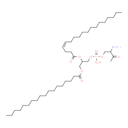 ChemSpider 2D Image | 3-Amino-6-hydroxy-6-oxido-2,12-dioxo-5,7,11-trioxa-6lambda~5~-phosphanonacosan-9-yl (4Z)-4-octadecenoate | C43H82NO9P