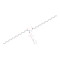 ChemSpider 2D Image | (2R,3S)-3-Hydroxy-2-(palmitoylamino)octadecyl 2-(trimethylammonio)ethyl phosphate | C39H81N2O6P