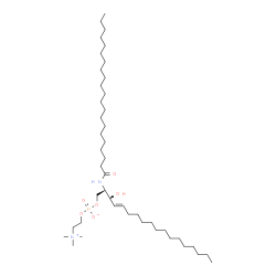 ChemSpider 2D Image | (2R,3S,4E)-2-(Henicosanoylamino)-3-hydroxy-4-octadecen-1-yl 2-(trimethylammonio)ethyl phosphate | C44H89N2O6P