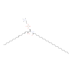 ChemSpider 2D Image | (2R,3S,4E,8E)-3-Hydroxy-2-(tricosanoylamino)-4,8-octadecadien-1-yl 2-(trimethylammonio)ethyl phosphate | C46H91N2O6P