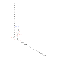 ChemSpider 2D Image | (17E)-27-Amino-24-hydroxy-24-oxido-19,23,25-trioxa-24lambda~5~-phosphaheptacos-17-en-21-yl icosanoate | C43H86NO7P