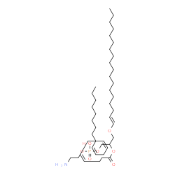 ChemSpider 2D Image | (17E)-27-Amino-24-hydroxy-24-oxido-19,23,25-trioxa-24lambda~5~-phosphaheptacos-17-en-21-yl (4Z,7Z,10Z)-4,7,10-icosatrienoate | C43H80NO7P