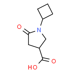 ChemSpider 2D Image | 1-Cyclobutyl-5-oxo-3-pyrrolidinecarboxylic acid | C9H13NO3