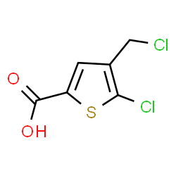 ChemSpider 2D Image | 5-Chloro-4-(chloromethyl)-2-thiophenecarboxylic acid | C6H4Cl2O2S