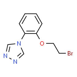 ChemSpider 2D Image | 4-(2-(2-Bromoethoxy)phenyl)-4H-1,2,4-triazole | C10H10BrN3O
