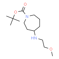 ChemSpider 2D Image | tert-Butyl 4-((2-methoxyethyl)amino)azepane-1-carboxylate | C14H28N2O3