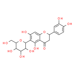 ChemSpider 2D Image | 1,5-Anhydro-1-[2-(3,4-dihydroxyphenyl)-5,7-dihydroxy-4-oxo-3,4-dihydro-2H-chromen-6-yl]hexitol | C21H22O11