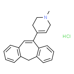 ChemSpider 2D Image | 4-(5H-Dibenzo[a,d][7]annulen-10-yl)-1-methyl-1,2,3,6-tetrahydropyridine hydrochloride (1:1) | C21H22ClN