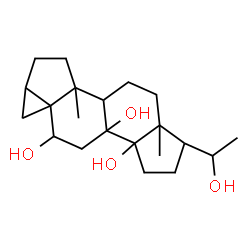 ChemSpider 2D Image | 3,5-Cyclopregnane-6,8,14,20-tetrol | C21H34O4