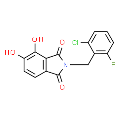 ChemSpider 2D Image | 2-(2-Chloro-6-fluorobenzyl)-4,5-dihydroxy-1H-isoindole-1,3(2H)-dione | C15H9ClFNO4