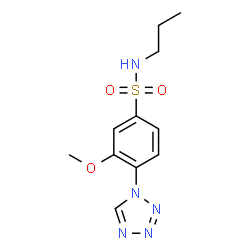 ChemSpider 2D Image | 3-Methoxy-N-propyl-4-tetrazol-1-yl-benzenesulfonamide | C11H15N5O3S
