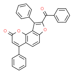 ChemSpider 2D Image | 8-Benzoyl-4,9-diphenyl-2H-furo[2,3-h]chromen-2-one | C30H18O4