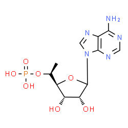 ChemSpider 2D Image | 9-(6-Deoxy-5-O-phosphono-D-ribo-hexofuranosyl)-9H-purin-6-amine | C11H16N5O7P