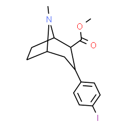 ChemSpider 2D Image | Methyl 3-(4-iodophenyl)-8-methyl-8-azabicyclo[3.2.1]octane-2-carboxylate | C16H20INO2