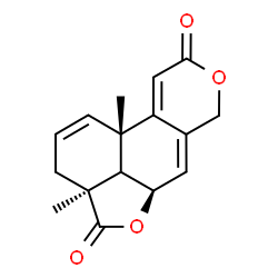 ChemSpider 2D Image | (3aS,5aR,10bS)-3a,10b-Dimethyl-3,3a,5a,7,10b,10c-hexahydro-4H,9H-[2]benzofuro[7,1-fg]isochromene-4,9-dione | C16H16O4
