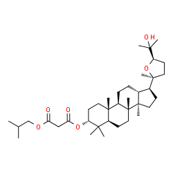 ChemSpider 2D Image | (3alpha,24R)-25-Hydroxy-20,24-epoxydammaran-3-yl isobutyl malonate | C37H62O6
