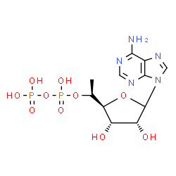 ChemSpider 2D Image | 9-{6-Deoxy-5-O-[hydroxy(phosphonooxy)phosphoryl]-D-ribo-hexofuranosyl}-9H-purin-6-amine | C11H17N5O10P2