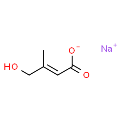 ChemSpider 2D Image | Sodium (2E)-4-hydroxy-3-methyl-2-butenoate | C5H7NaO3