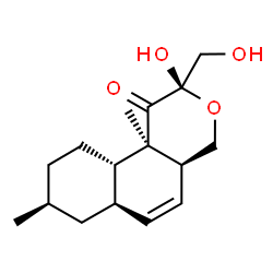 ChemSpider 2D Image | (2S,4aS,6aR,8S,10aS,10bR)-2-Hydroxy-2-(hydroxymethyl)-8,10b-dimethyl-4a,6a,7,8,9,10,10a,10b-octahydro-2H-benzo[f]isochromen-1(4H)-one | C16H24O4