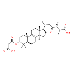 ChemSpider 2D Image | (3alpha)-3-(2-Carboxyacetoxy)-24-methylene-23-oxolanost-8-en-26-oic acid | C34H50O7